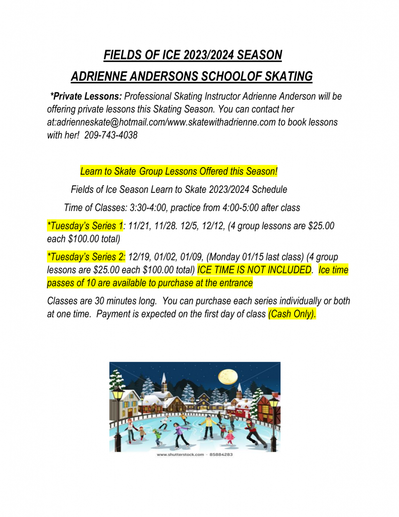 Ice Skating Lessons | Turlock Fields of Ice